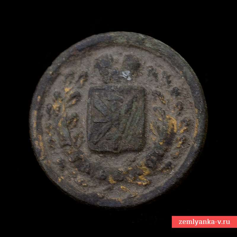 Чиновничья пуговица с гербом Тульской губернии