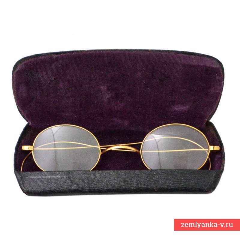 Дореволюционные золотые очки в оригинальном футляре