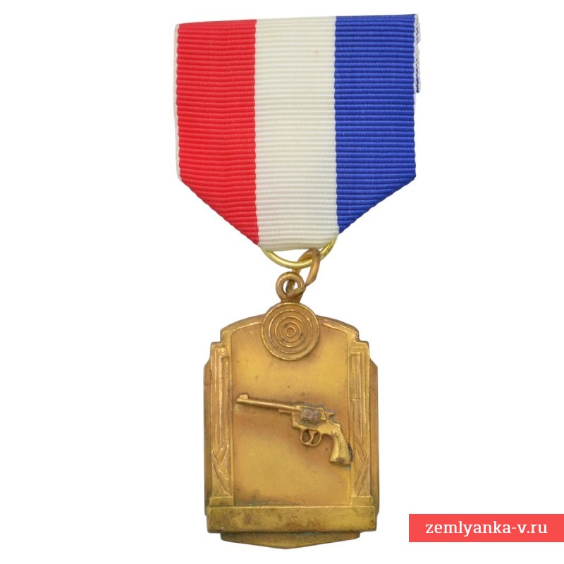 Золотая медаль Национальной гвардии США за стрельбу из револьвера