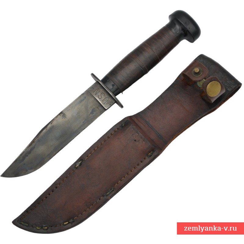 Штатный штурмовой нож USN  MkI, т.н. «ka-bar»