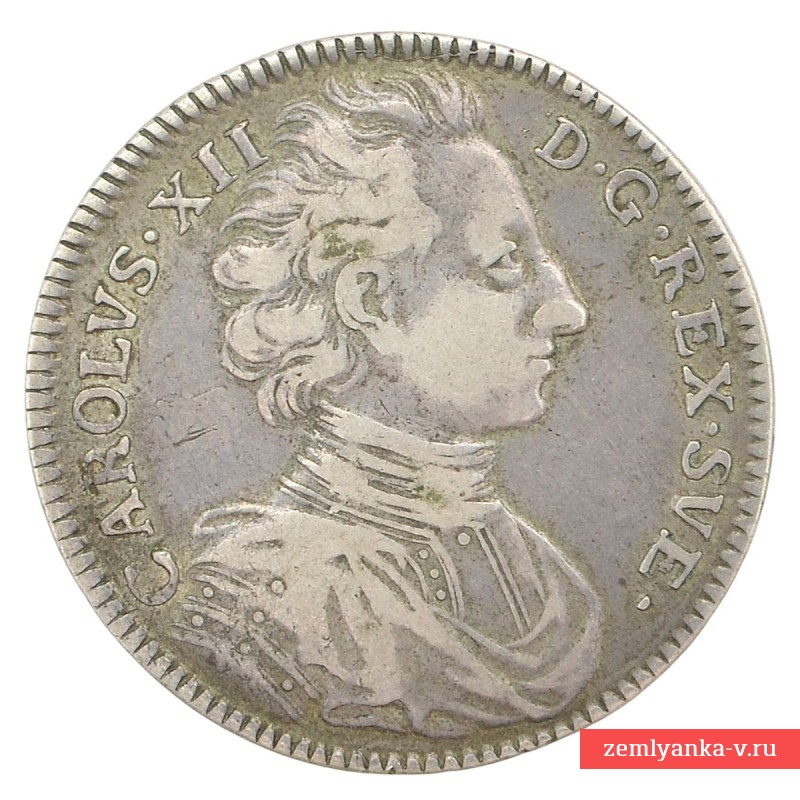 Монета 4 марки 1709 года, Карл XII