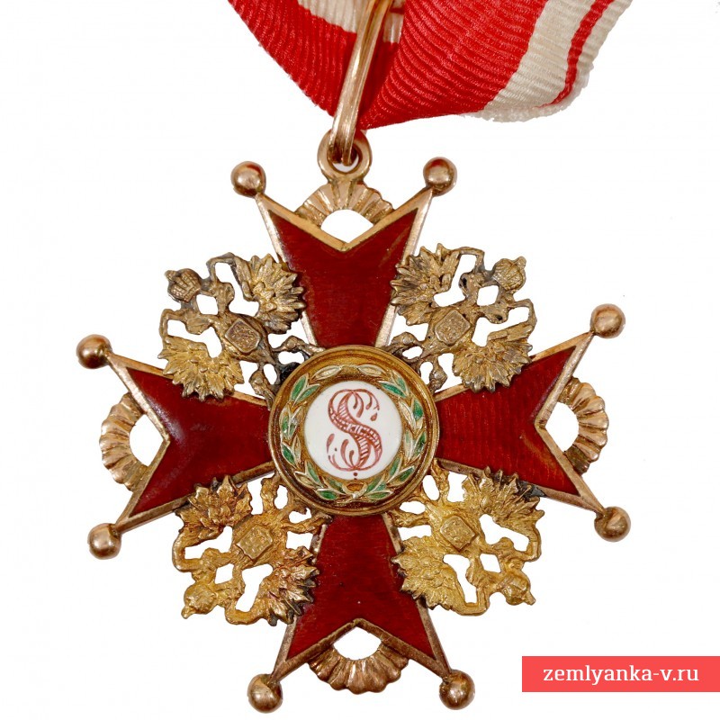 Знак ордена Св. Станислава 3 ст. за гражданские заслуги 